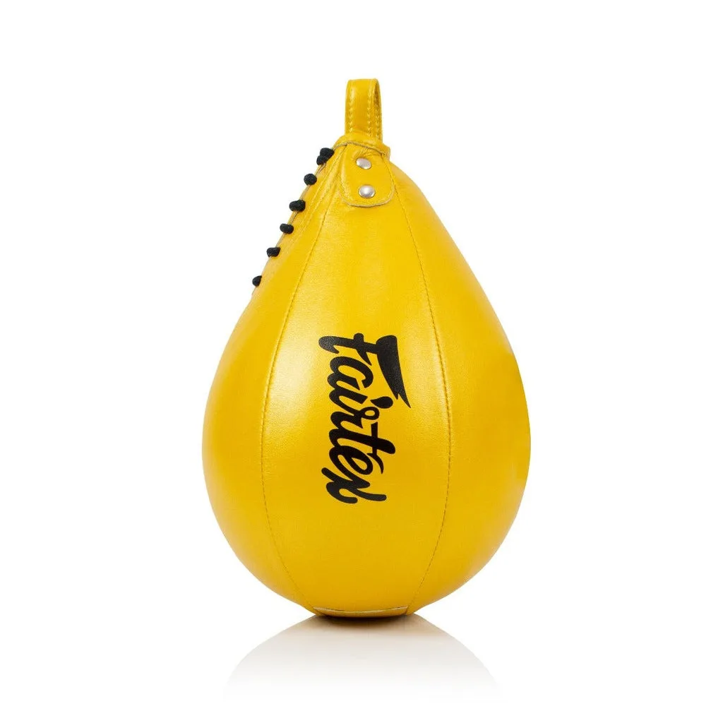 Пневмогруша боксерська Fairtex штучна шкіра жовта 5 дюймів