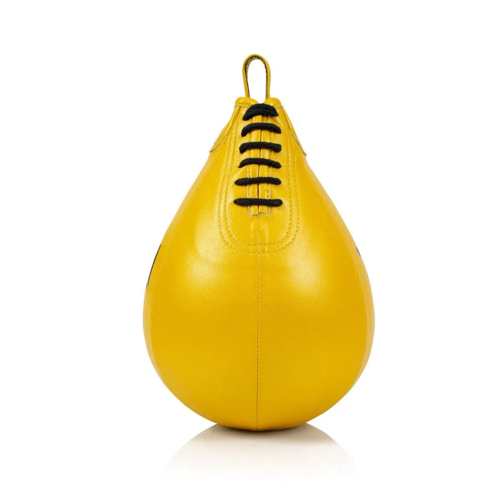 Пневмогруша боксерська Fairtex штучна шкіра жовта 5 дюймів