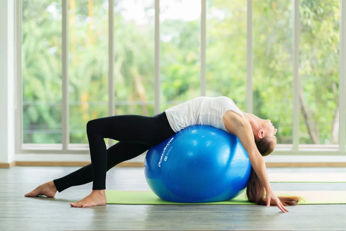 М'яч для фітнесу Active Point PVC 75 см Синій
