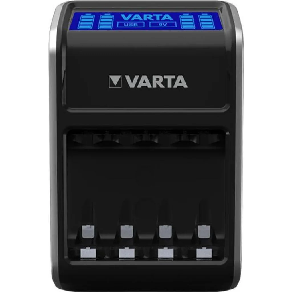 Зарядний пристрій VARTA LCD Plug Charger + Акумулятор NI-MH AA 2100 мАг, 4 шт.
