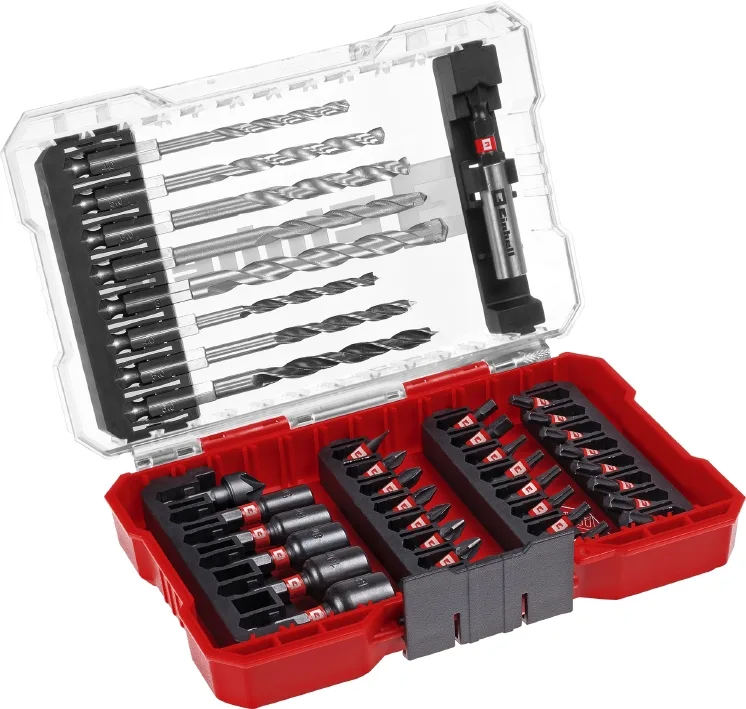 Комплект ударних насадок та свердел Einhell M-Case, 39 шт, 0.66 кг