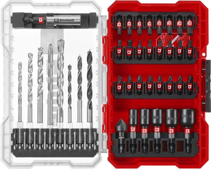 Комплект ударних насадок та свердел Einhell M-Case, 39 шт, 0.66 кг