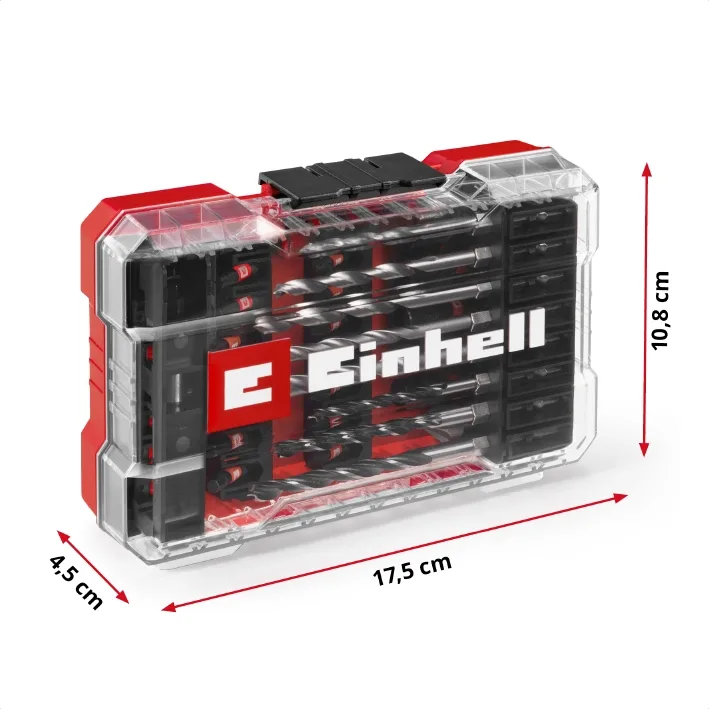 Комплект ударних насадок та свердел Einhell M-Case, 39 шт, 0.66 кг
