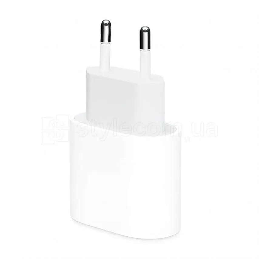 Мережевий зарядний пристрій Apple адаптер Type-C 20W пластик білий