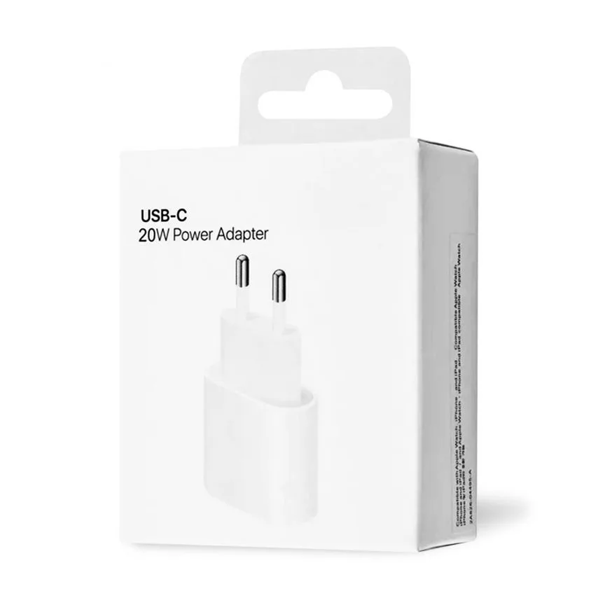 Мережевий зарядний пристрій Apple адаптер Type-C 20W пластик білий