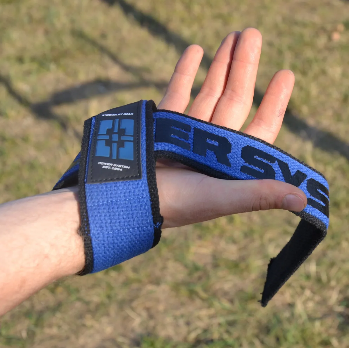 Лямки для тяги Active Point бавовна 150 кг сині