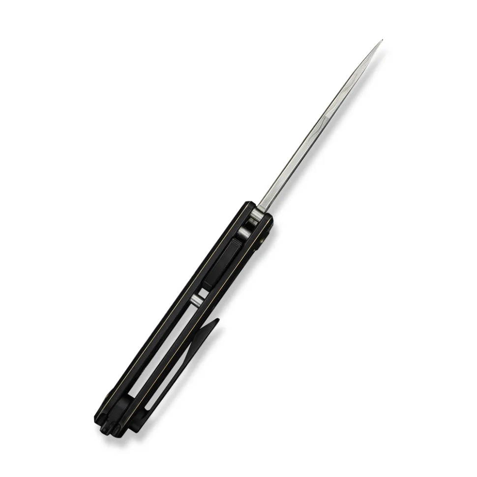 Складаний ніж Weknife Дамаська сталь 171,3 мм Чорний Титан 6AL4V