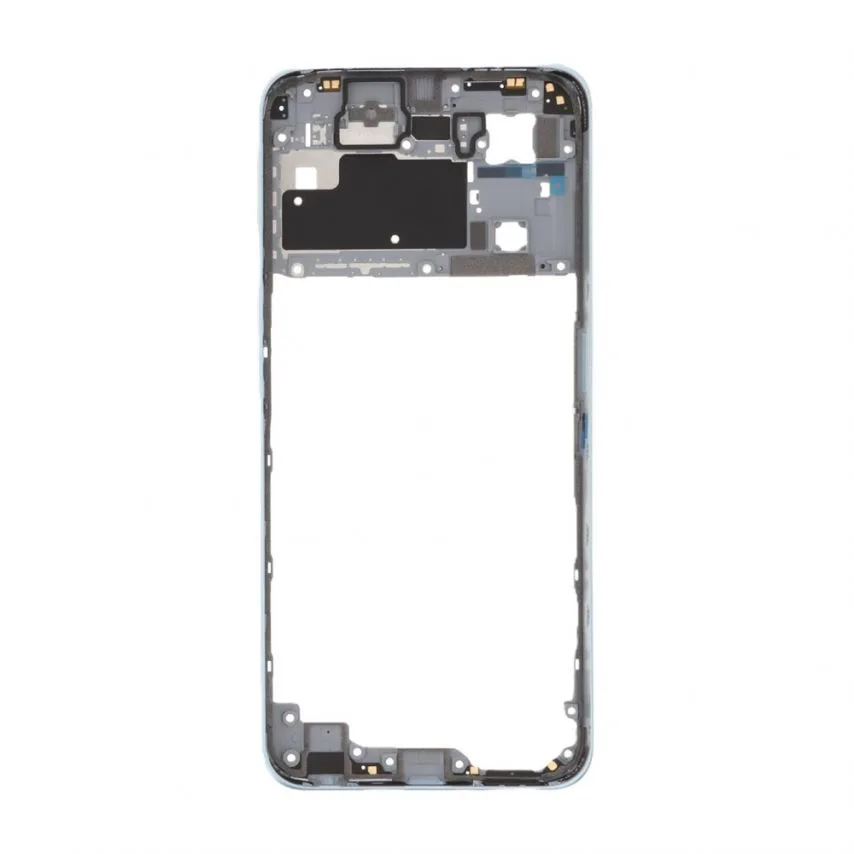 Корпусна рамка High Quality зі склом камери  синій для Oppo A57s A77 4G