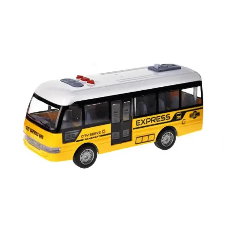Дитячий інерційний автобус YG Toys пластиковий 19х6,5х8 см жовтий