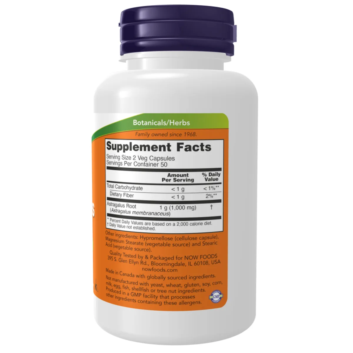 Астрагал 500 мг Now Foods 100 капсул рослинних