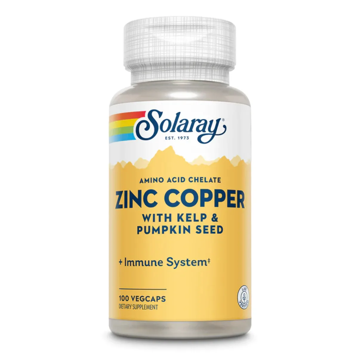 Solaray Zinc Copper 100 vcaps капсули для імунної системи та здоров'я шкіри і суглобів