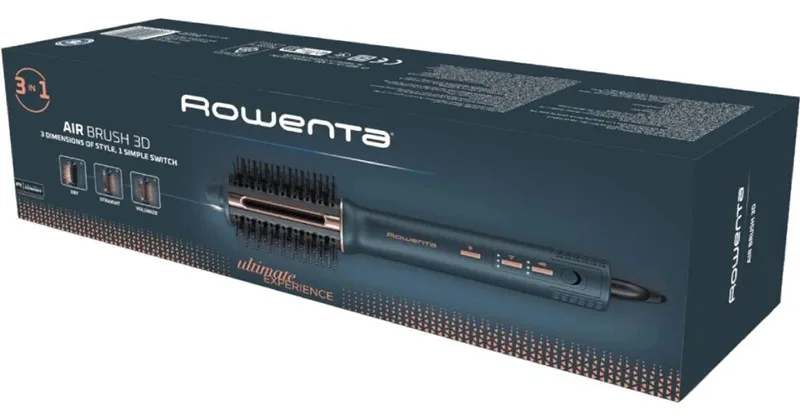 Фен-щітка Rowenta керамічна 1200 Вт 3 в 1 чорна