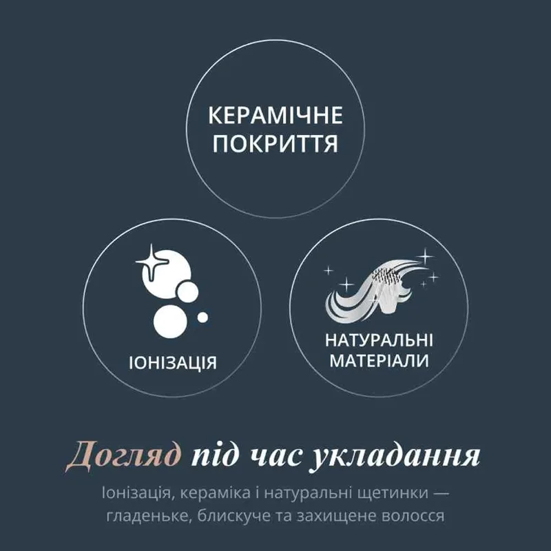 Фен-щітка Rowenta керамічна 1200 Вт 3 в 1 чорна