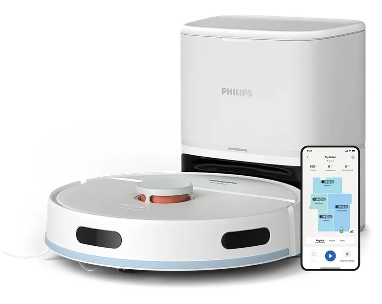 Робот-пилосос Philips Вологе Сухе 120 м² Білий