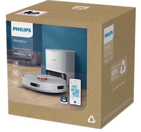 Робот-пилосос Philips Вологе Сухе 120 м² Білий