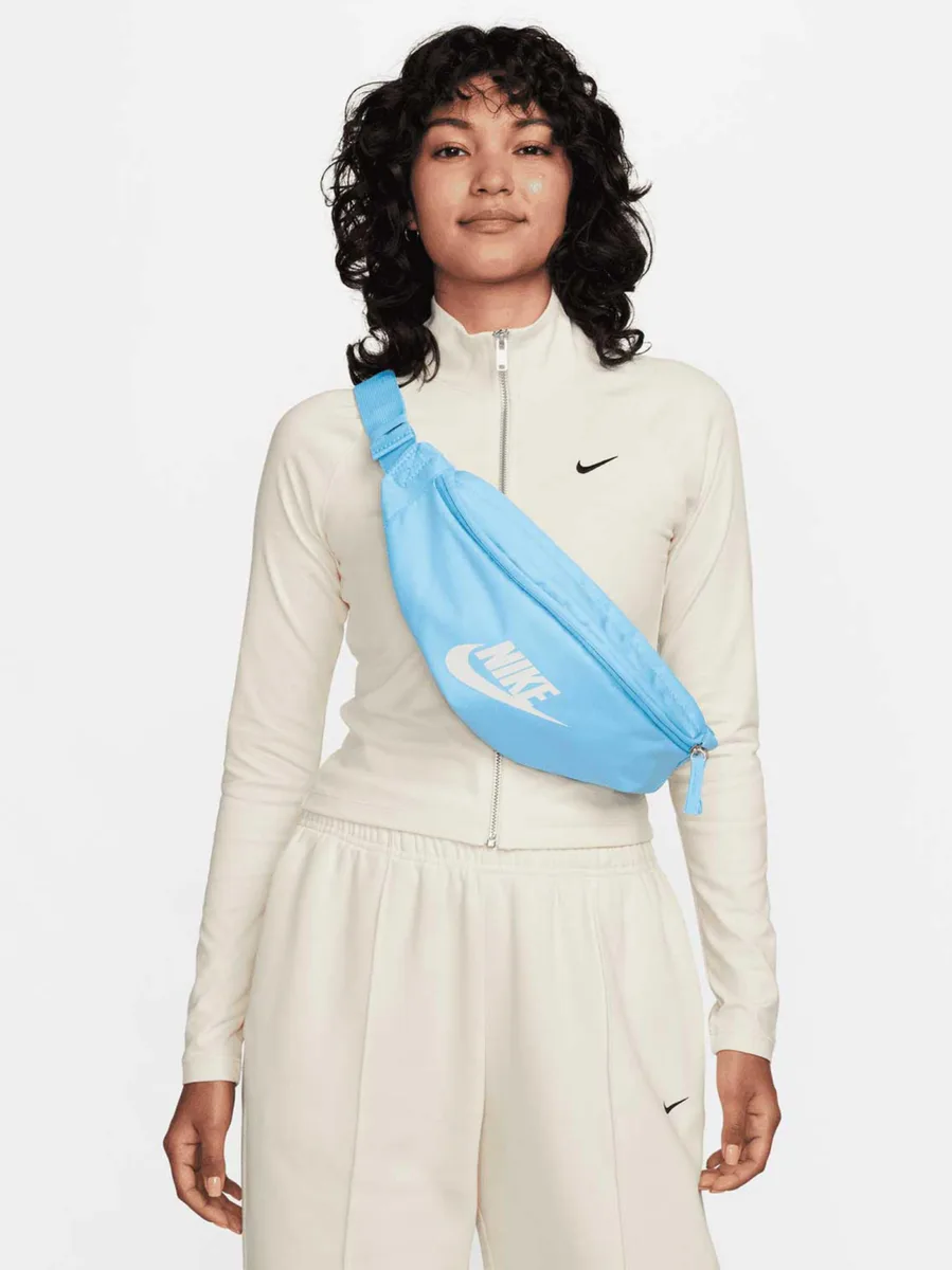 Сумка на пояс NIKE 100% поліестер 41х10х15 см Блакитний 3 л Унісекс
