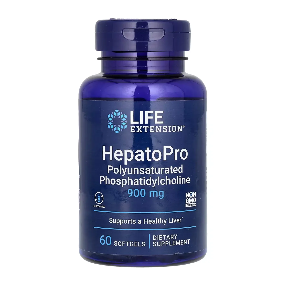 HepatoPro Life Extension фосфатидилхолін 900 мг 60 капсул без глютену без ГМО