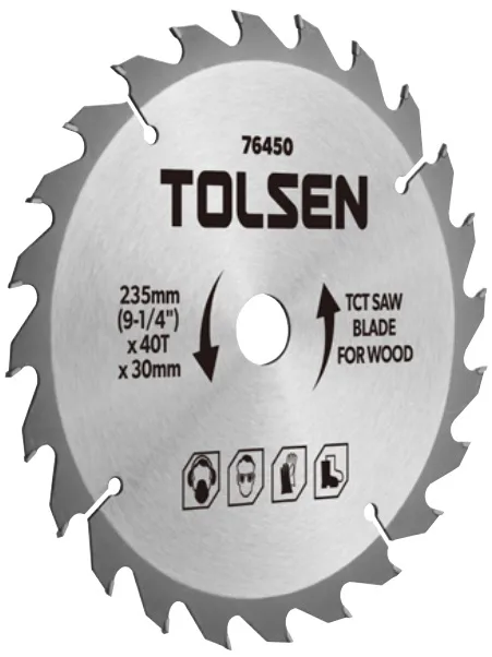 Пильний диск Tolsen для обробки дерева, 254х60 зубців, 30 мм.