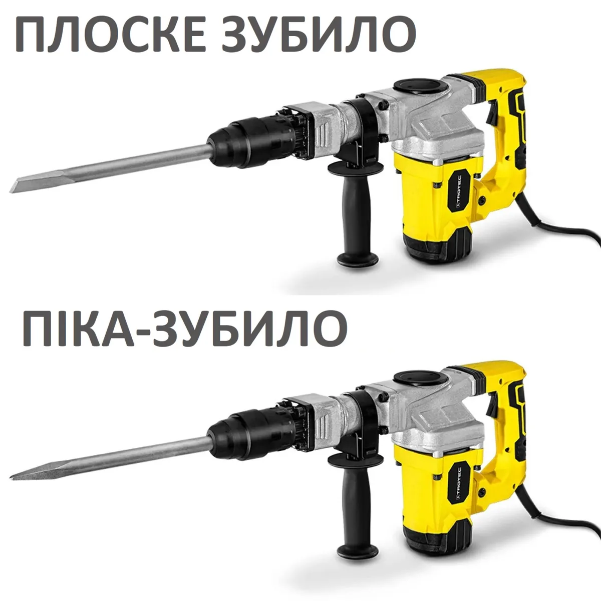 Відбійний молоток Trotec 1300 Вт 20 Дж жовтий з кейсом