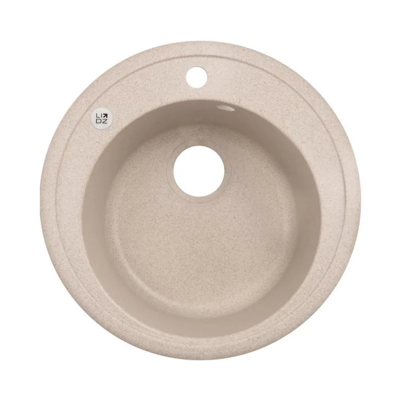 Кухонная мойка Lidz D510 круглая 520x520x220 мм искусственный камень песчаный