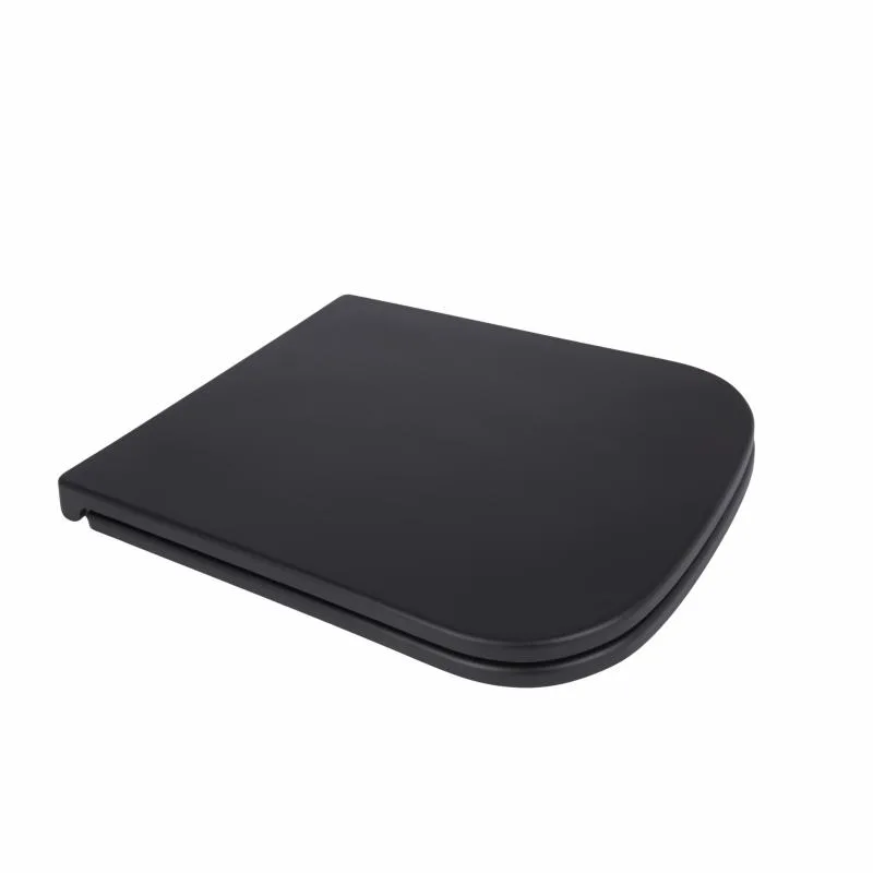 Сидіння для унітаза Qtap Tern Slim з мікроліфтом дюропласт 340х420х35 мм чорне