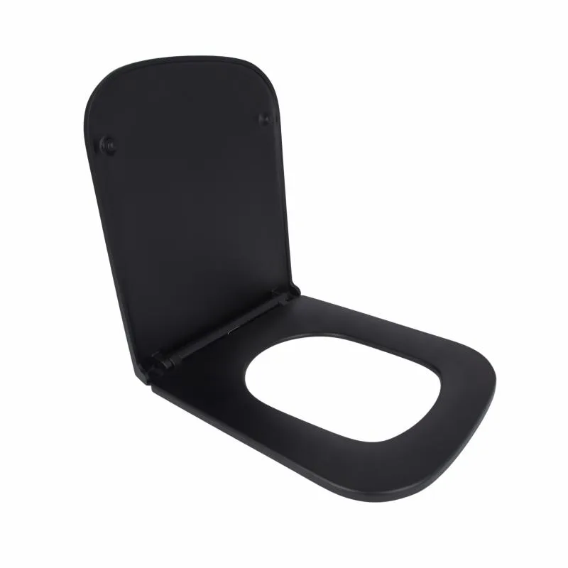 Сидіння для унітаза Qtap Tern Slim з мікроліфтом дюропласт 340х420х35 мм чорне