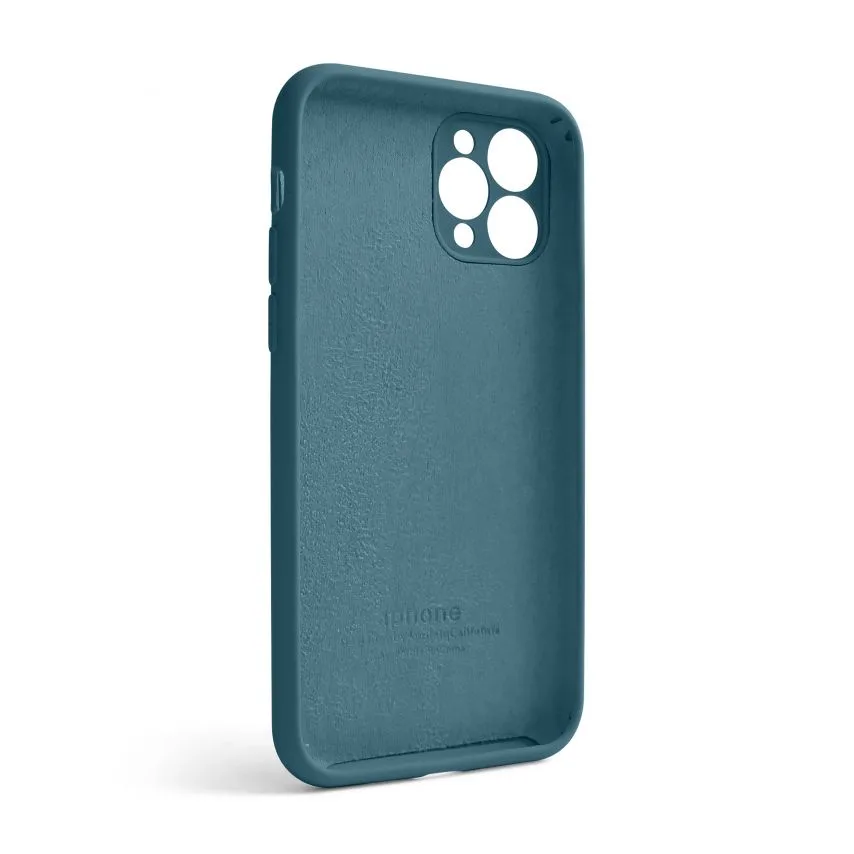 Чохол силіконовий для Apple iPhone 11 Pro закрита камера синій