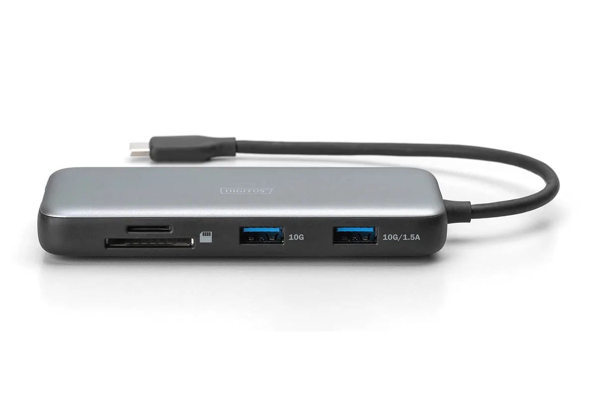 Док-станція DIGITUS USB-C > HDMI/2xUSB-A/USB-C/SD/MicroSD/RJ54