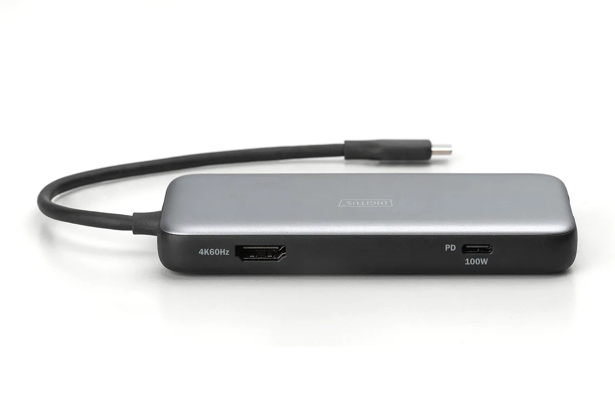 Док-станція DIGITUS USB-C > HDMI/2xUSB-A/USB-C/SD/MicroSD/RJ54