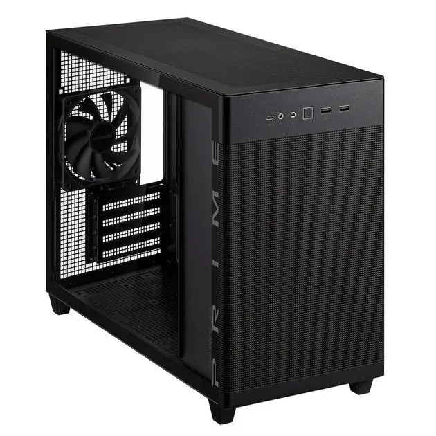Корпус ASUS Prime AP201 Tempered Glas, без БЖ, 2xUSB3.2, 1xUSB Type-C, Tempered Glass side, mATX, чорний 90DC00G0-B39010