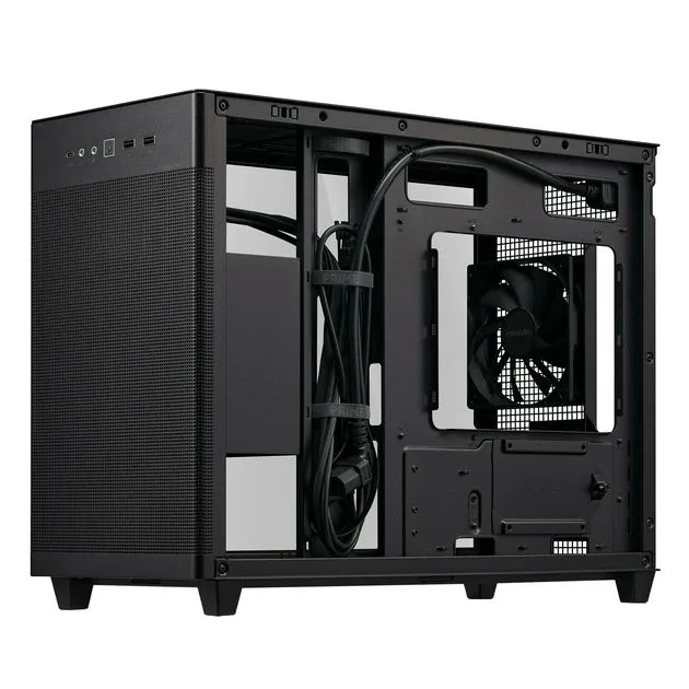 Корпус ASUS Prime AP201 Tempered Glas, без БЖ, 2xUSB3.2, 1xUSB Type-C, Tempered Glass side, mATX, чорний 90DC00G0-B39010