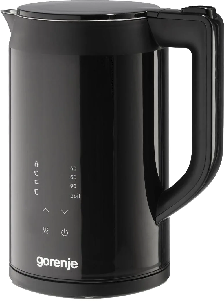 Електрочайник Gorenje Нержавіюча сталь 1,7 л Чорний 1850-2200 Вт