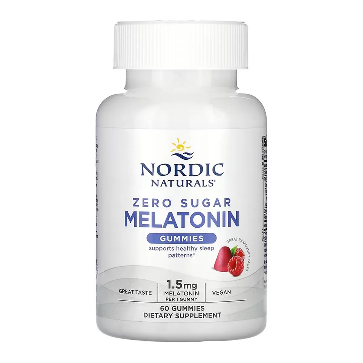 Мелатонін без цукру Nordic Naturals жувальні цукерки 60 штук веганські