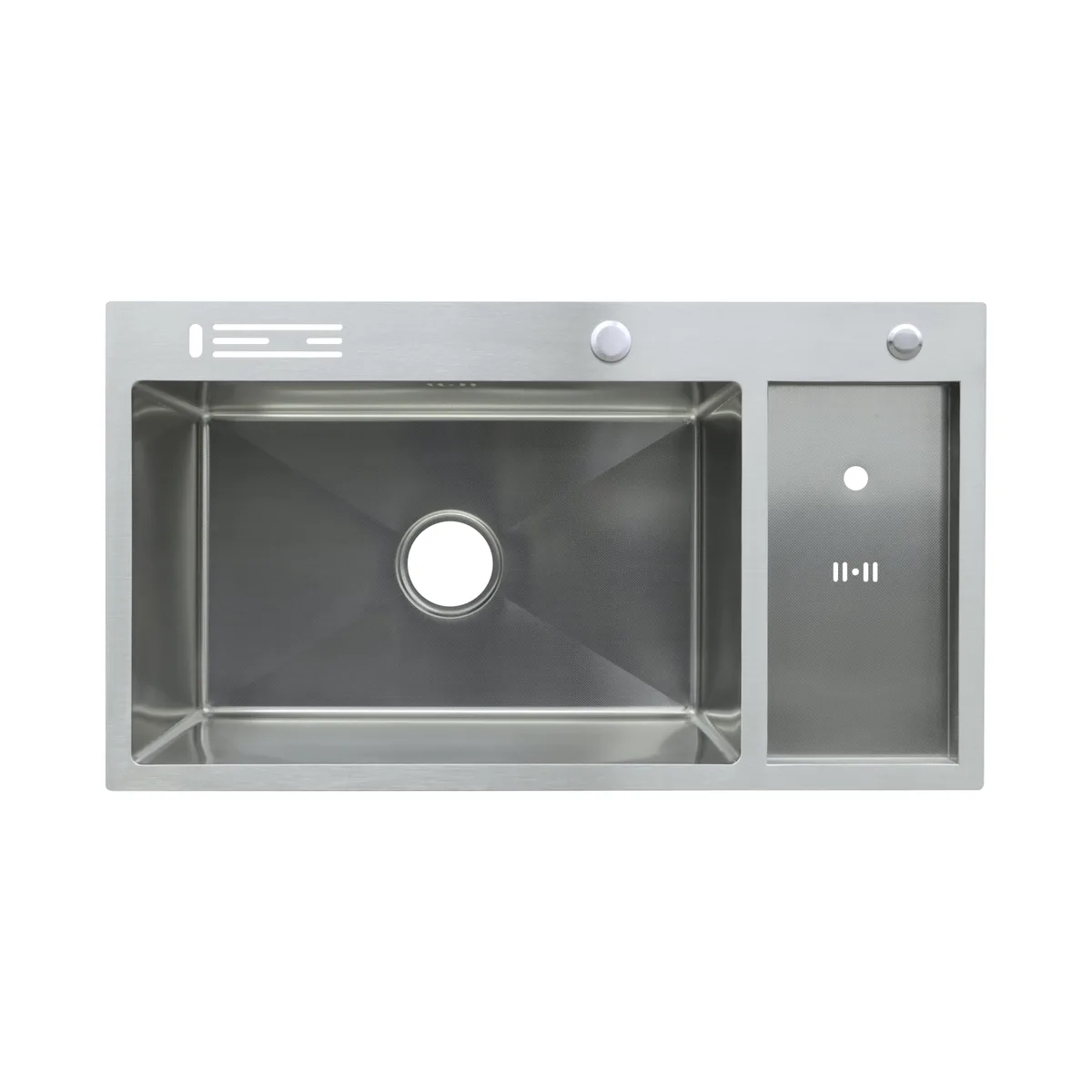 Мийка Zerix нержавіюча сталь 820х450 мм з крилом Micro Decor