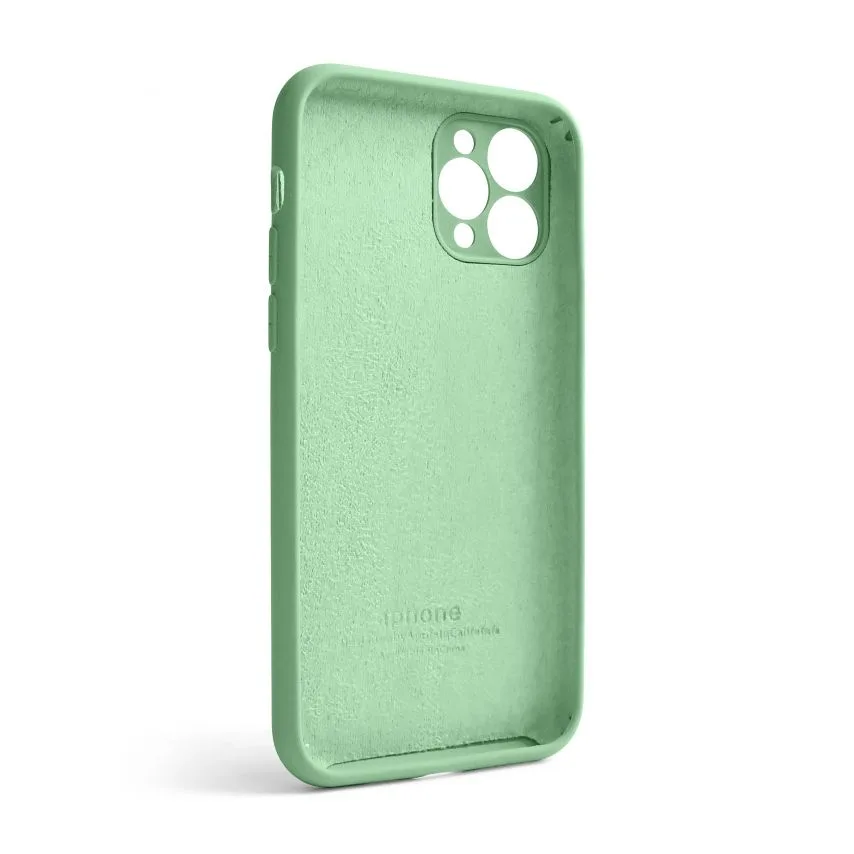 Чохол силиконовий для iPhone 11 Pro 71 салатовий закрита камера