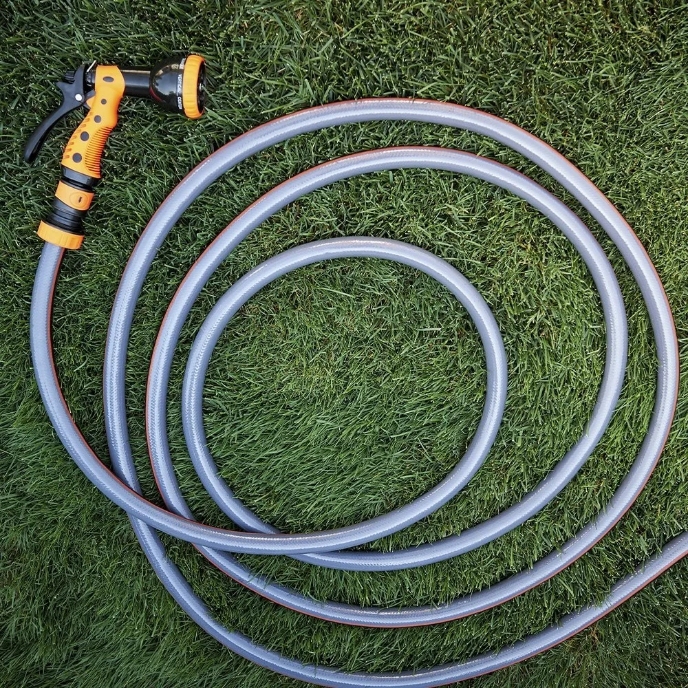 Зрошувач ручний SEQUOIA SWSKIT3: пістолетний, пластиковий, цинковий, з 8 режимами регулювання тиску води, комплект з 2 конекторів.