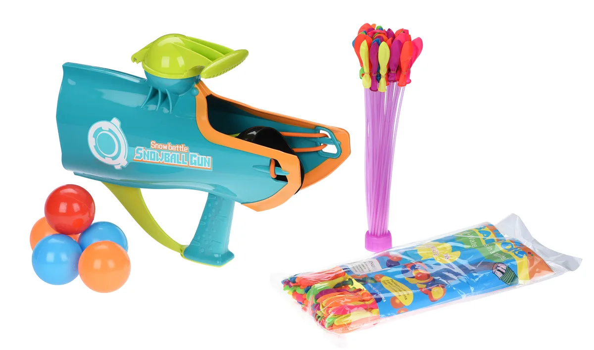 Игрушечное оружие Same Toy 3в1 Бластер мячик/снег/вода, 33 см, бирюзовый