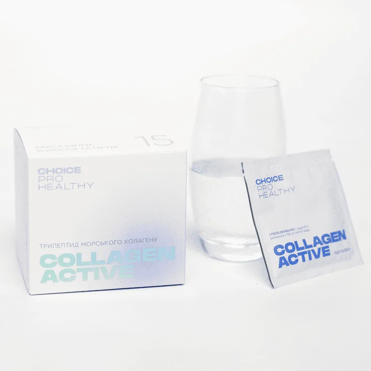 Choice COLLAGEN ACTIVE — комплекс для шкіри, волосся та нігтів з морським колагеном і вітамінами, 15 саше Чойс