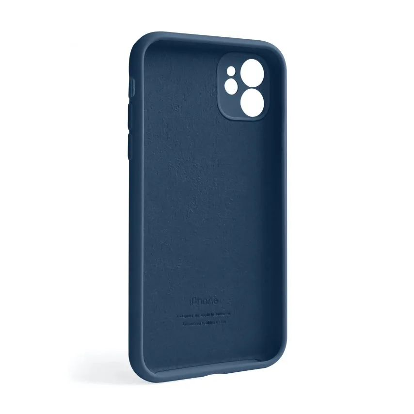 Чохол силіконовий для Apple iPhone 11  синій закрита камера