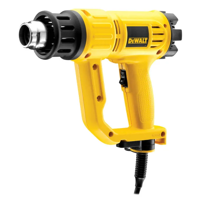 Фен для будівництва DeWalt 1800Вт, температурний діапазон 50-600°C, вага 0.65кг.