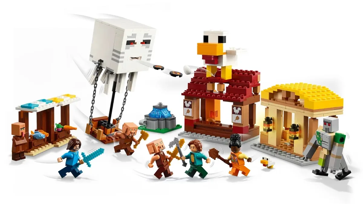 Конструктор LEGO Minecraft Напад на село з повітряною кулею Ґаст