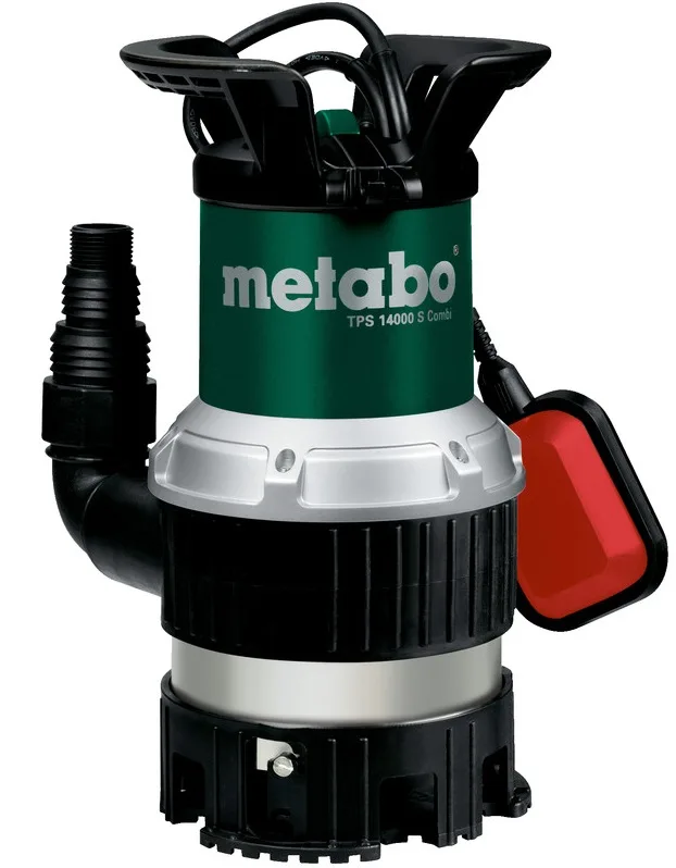 Занурювальний насос Metabo TPS 14000 S COMBI, 770 Вт, продуктивність 14 м3/год, висота підйому 8,5 м, глибина занурення до.