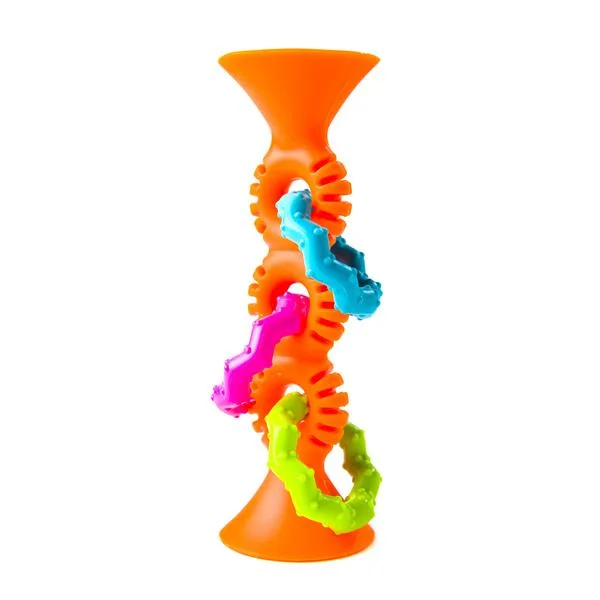 Прорізувач брязкальце Fat Brain Toys силіконовий 15х5 см помаранчевий