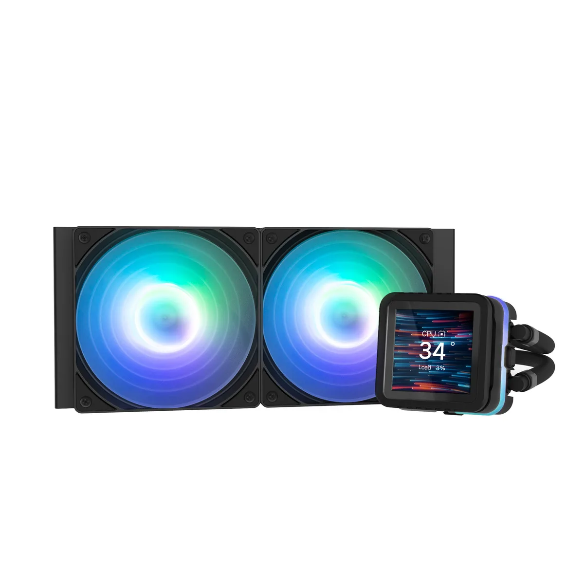 Система рідинного оxолодження  Zalman Alpha 2DS A24 ARGB, LGA1851, 1700, 1200, 115x, AM5, AM4, TDP 320W, чорний