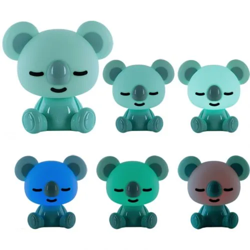 Світильник-нічник LED Koala з акумулятором зелений для дитячої спальні нічний світильник RGB