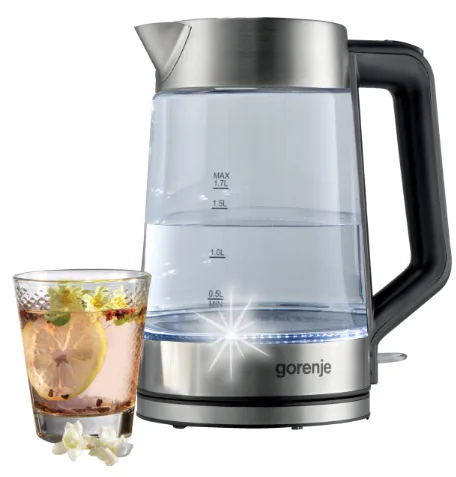 Електрочайник Gorenje Скло 1,7 л Сріблястий