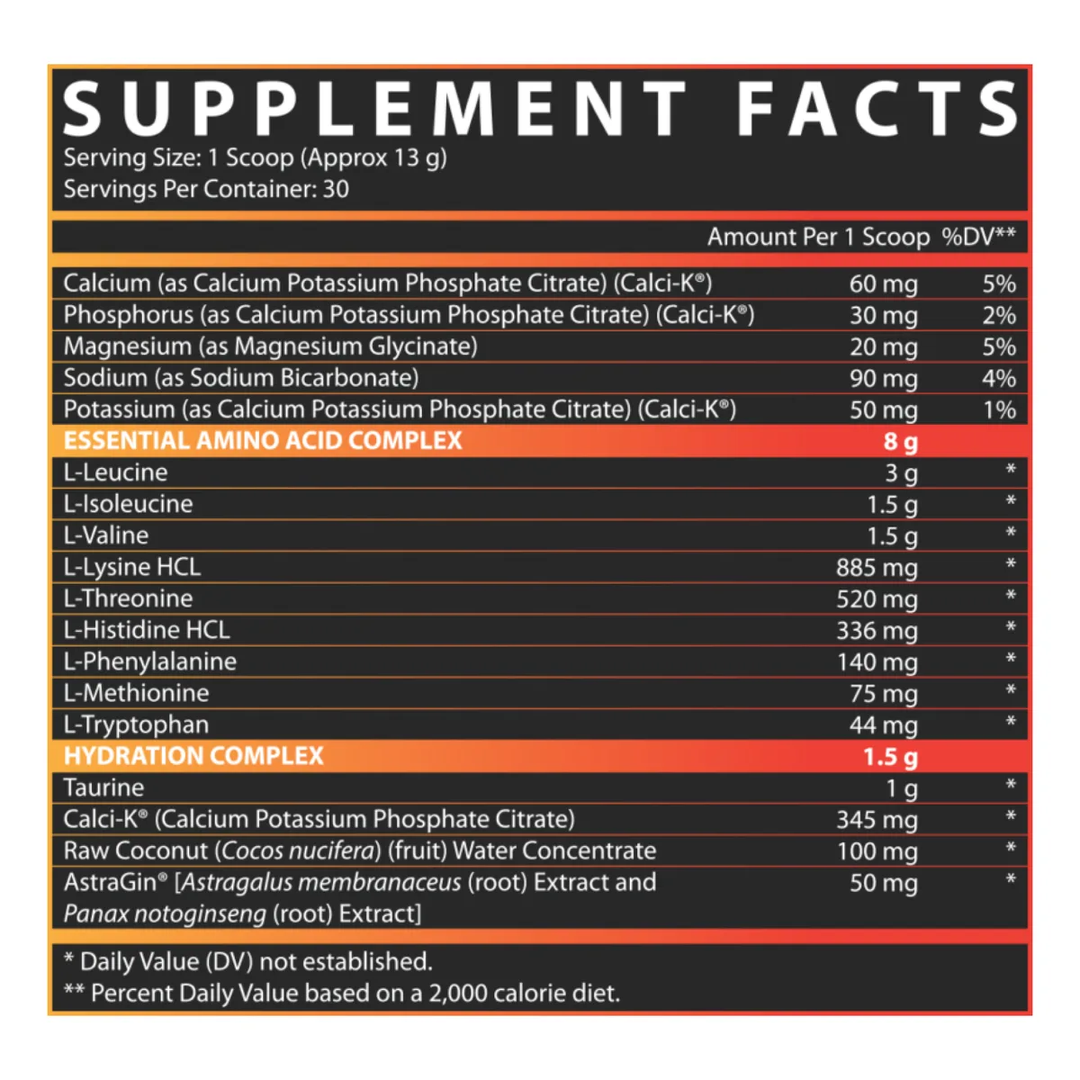 EAA Hydration Nutrex порошок 30srv Blood Orange