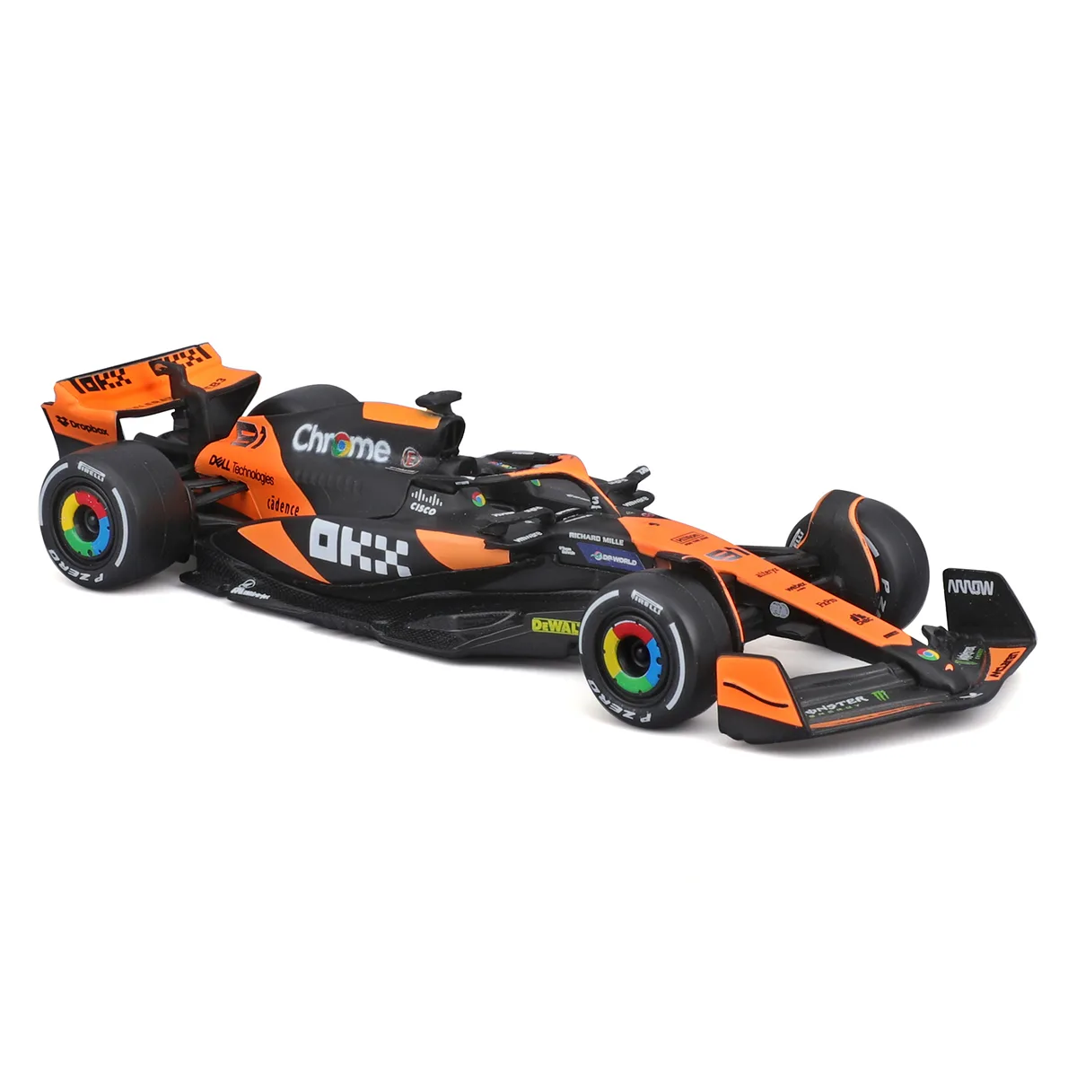 Автомодель Bburago McLaren F1 1:43 пластик метал чорний з помаранчевим