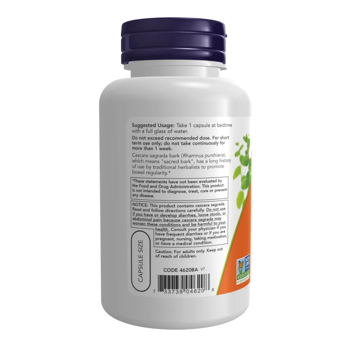 Cascara Sagrada 450 мг вегетаріанські капсули 250 шт.