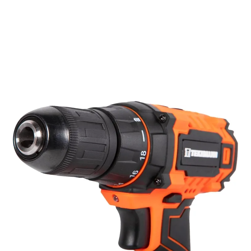 Акумуляторний шуруповерт-дриль Tekhmann TCD-18 LIW 18В 2х2А·год 28Нм 0-350·1300об/хв 1.3кг у кейсі.